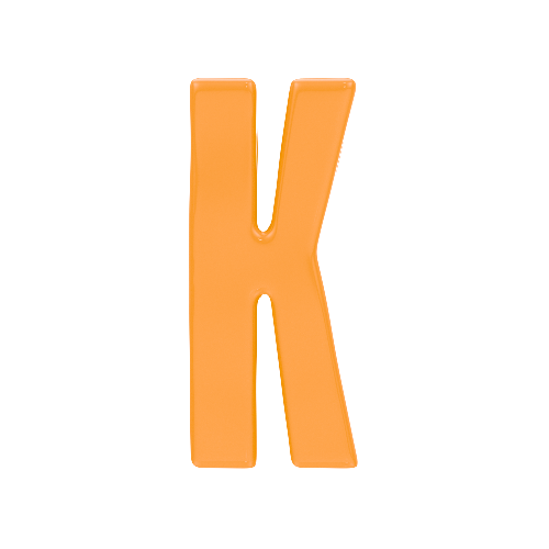 Letter K Resin Charm