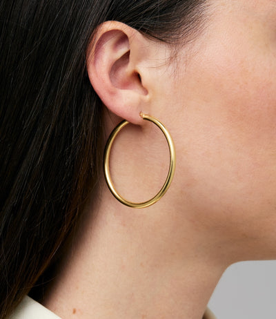 45mm Classic Slim Gold Hoop Earrings