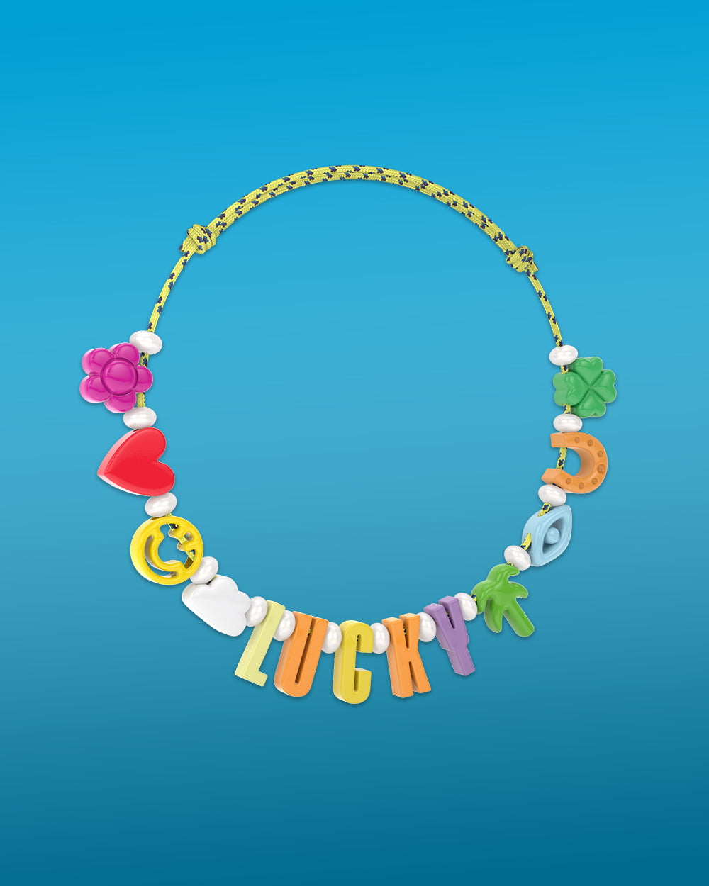 Lucky' Cord Necklace | 9k Gold