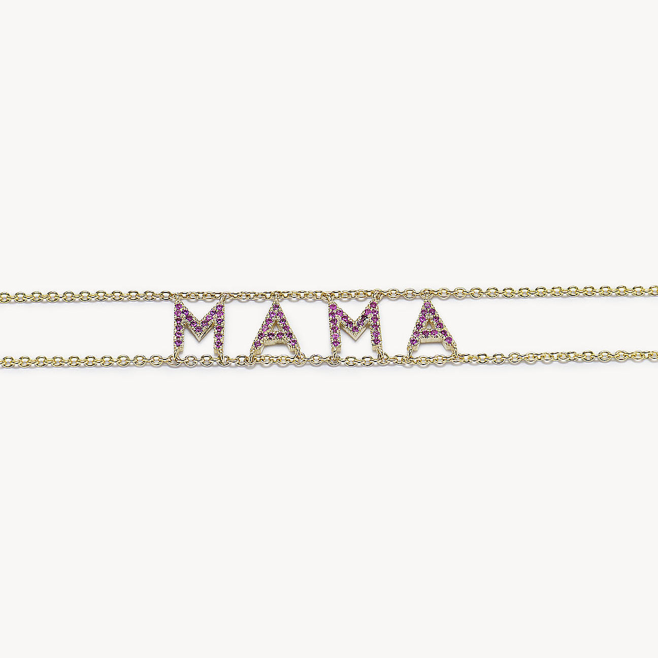 Pink Sapphire 'Mama' Say Something Bracelet