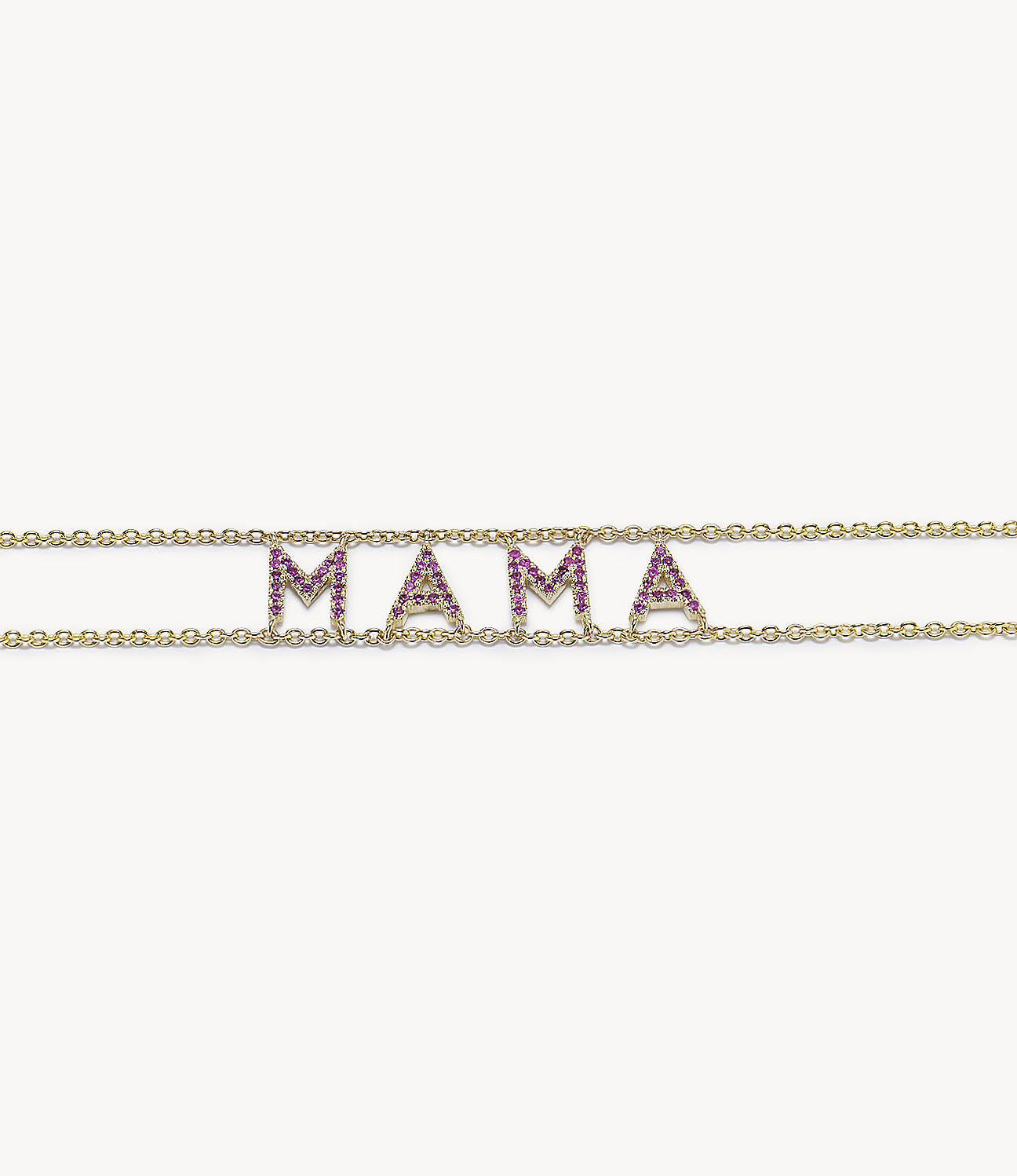 Pink Sapphire 'Mama' Say Something Bracelet