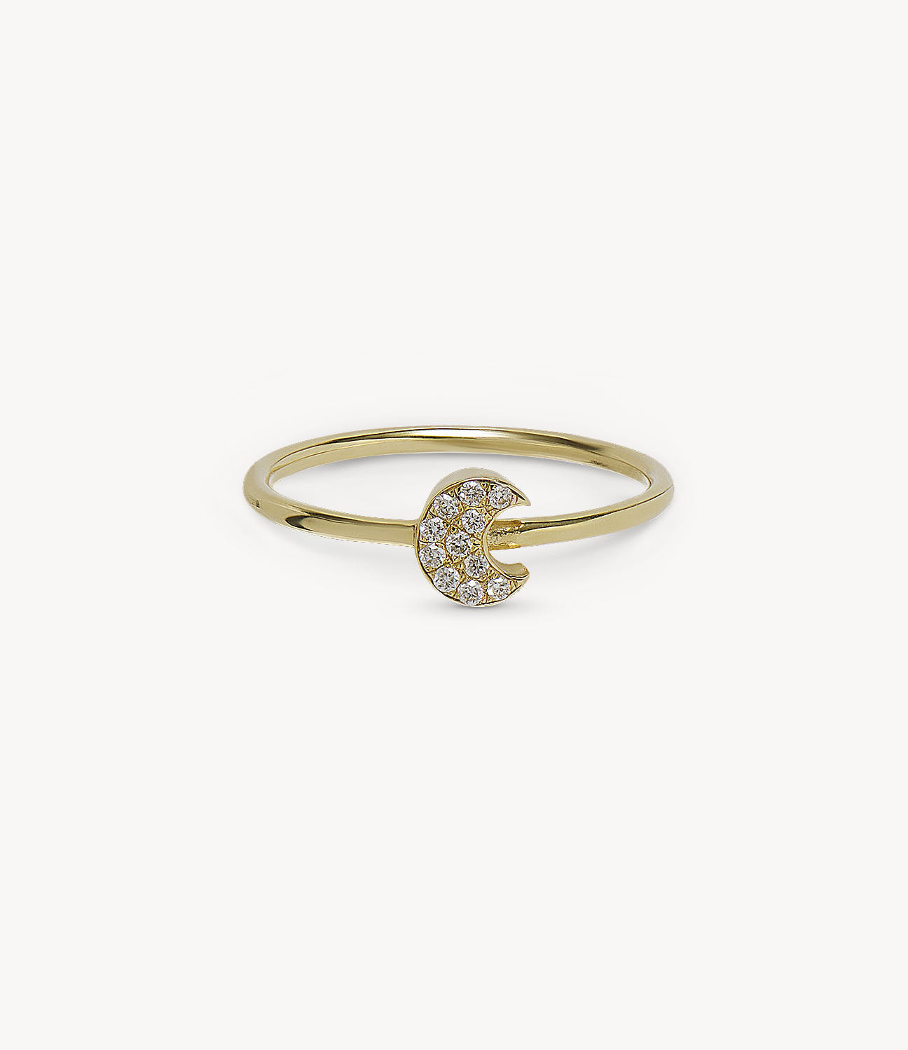 Mini Diamond Moon Ring