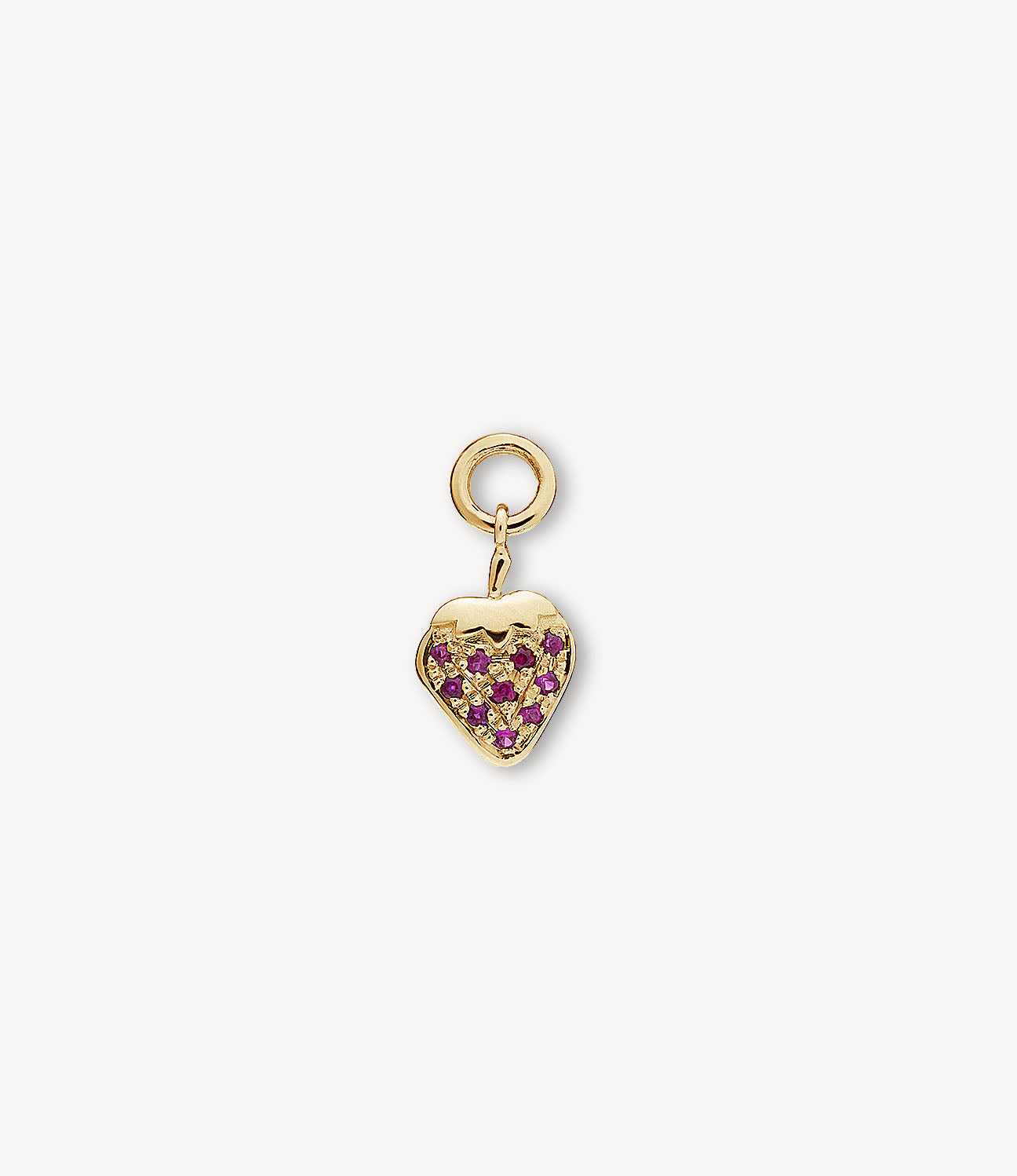 Pink Sapphire Strawberry Earring Charm