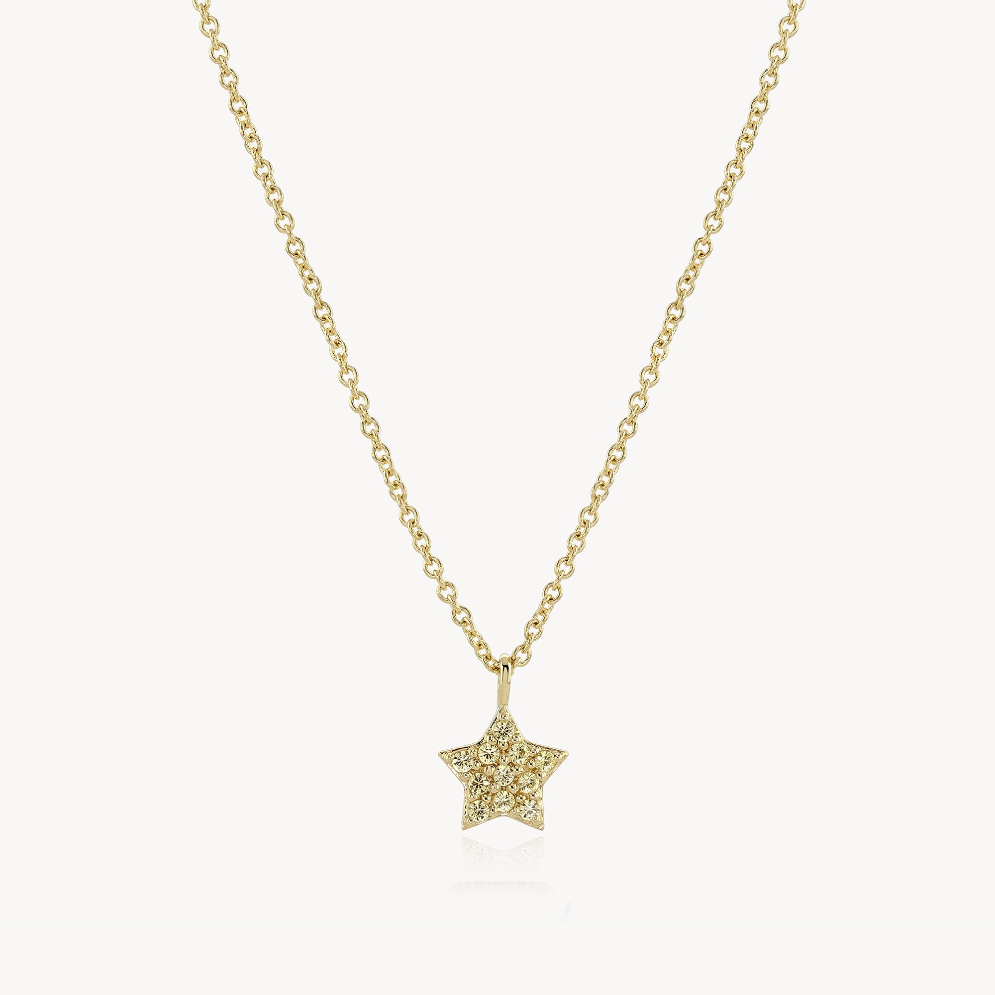 Mini Yellow Sapphire Star Necklace