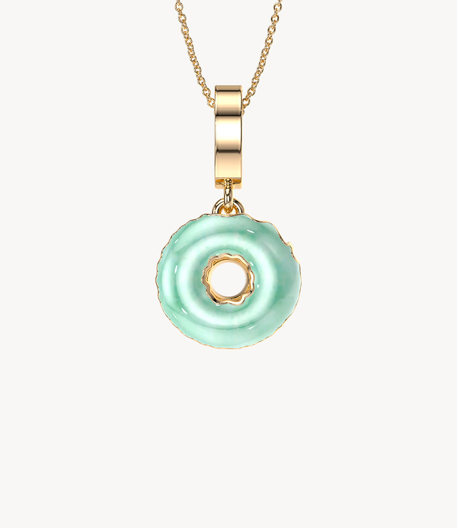 Multi-Glazed Dangly Donut Necklace