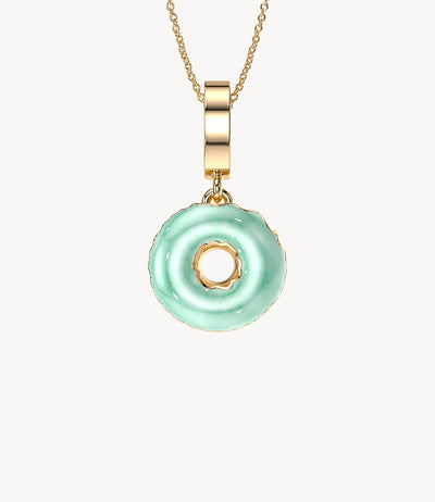 Multi-Glazed Dangly Donut Necklace