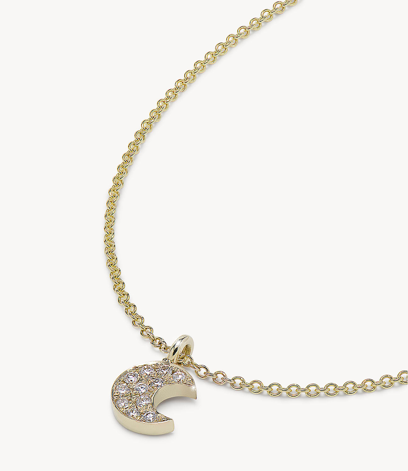 Mini Diamond Moon Necklace
