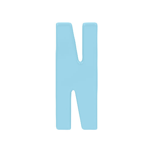 Letter N Resin Charm