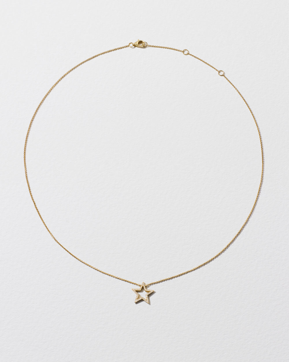 Diamond-Outline Star Necklace