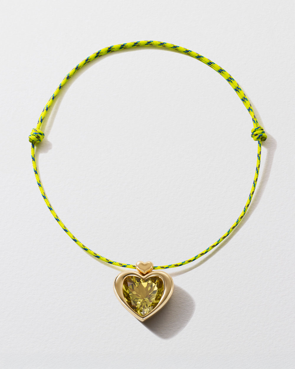 Cupid's Big Quartz Heart Pendant Necklace