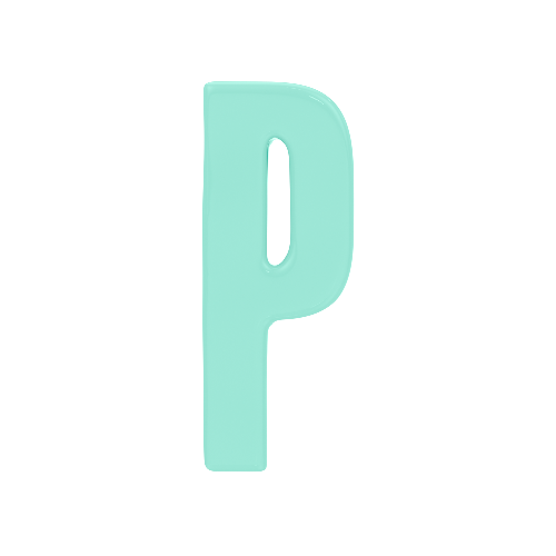 Letter P Resin Charm
