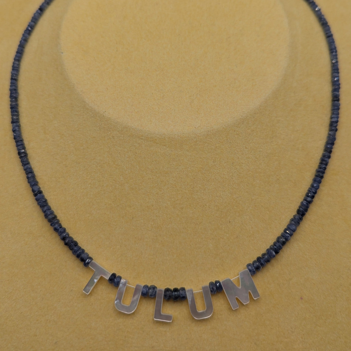 Pearl & Blue Sapphire 'Tulum' Beaded Necklace