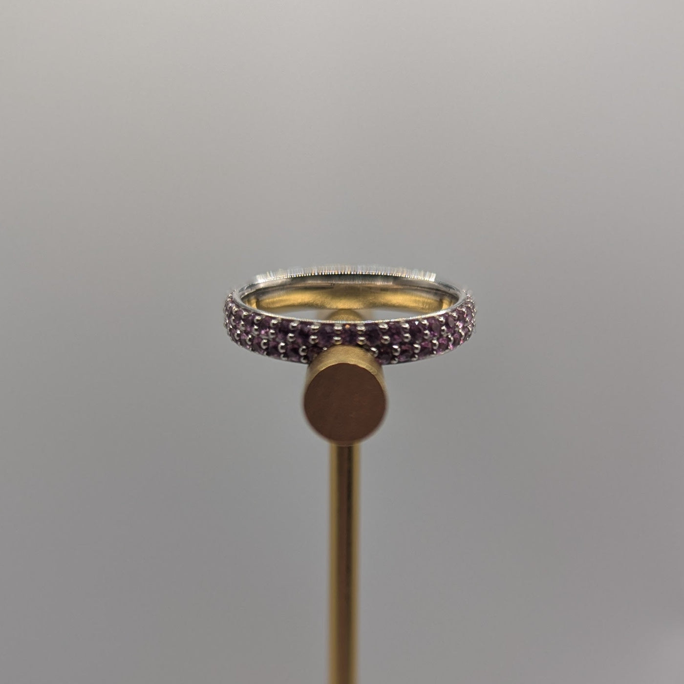 Pink Sapphire Eternity Ring in White Gold - N