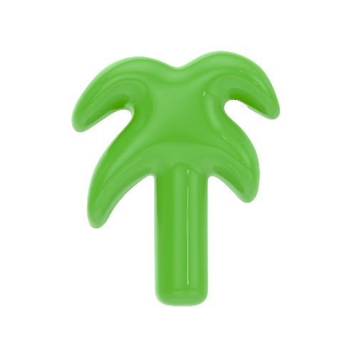 Palm Tree Resin Charm