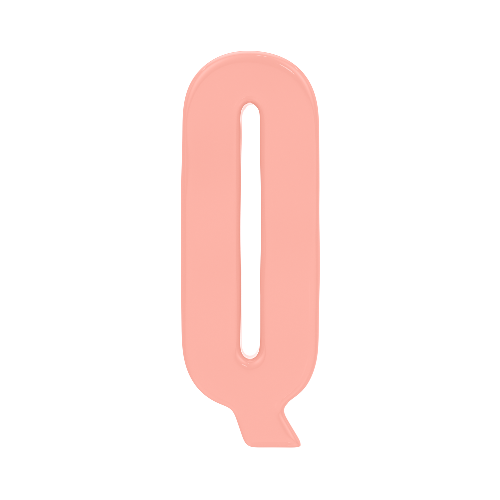 Letter Q Resin Charm