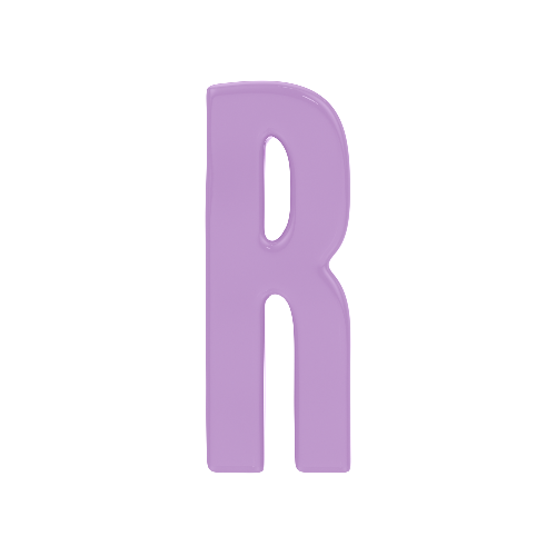 Letter R Resin Charm