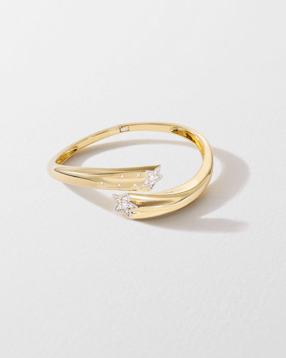 Diamond Polka Dot Shooting Star Bangle Bracelet