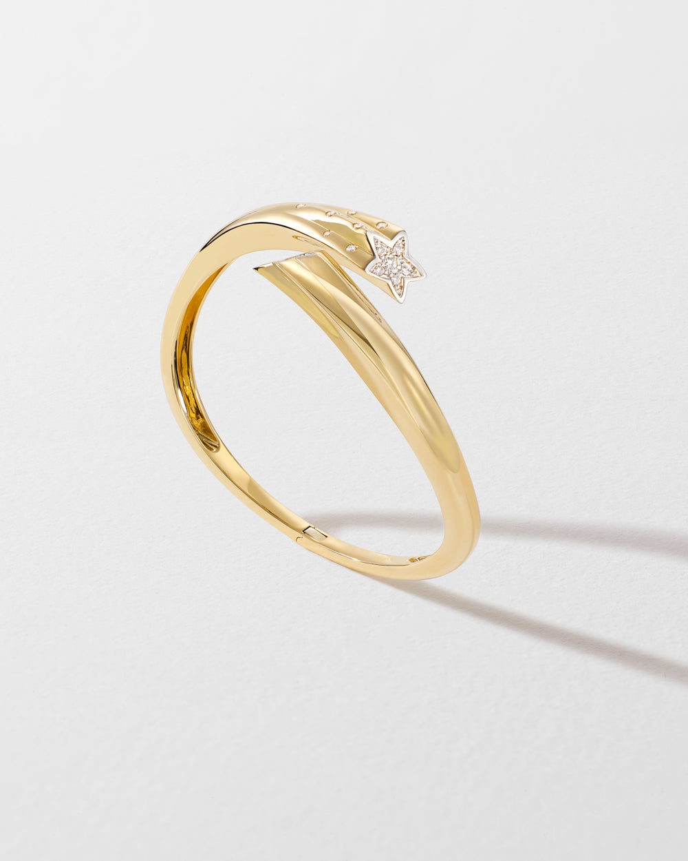 Diamond Polka Dot Shooting Star Bangle Bracelet