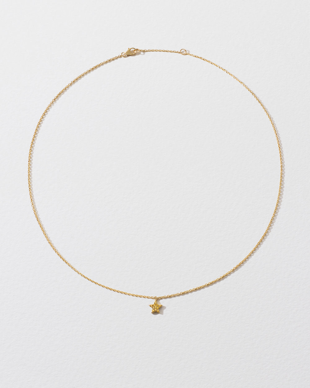 Yellow Sapphire Star Icon Necklace