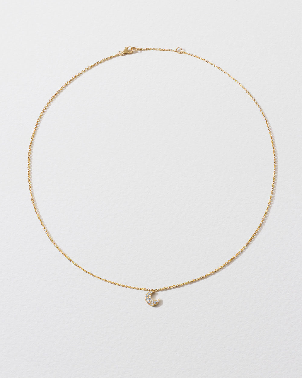 Topaz Crescent Moon Icon Necklace