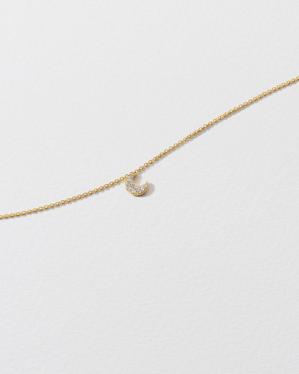 Topaz Crescent Moon Icon Necklace