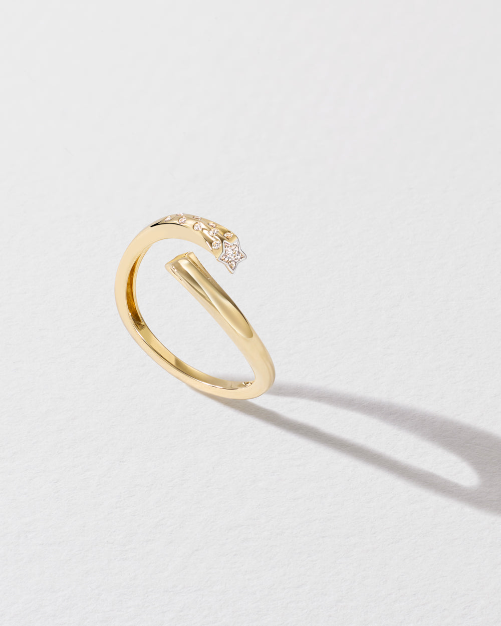 Diamond Polka Dot Shooting Star Ring