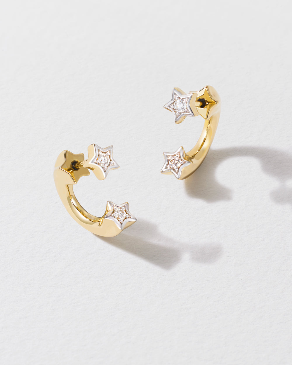 Diamond Shooting Star Stud & Jacket Earrings