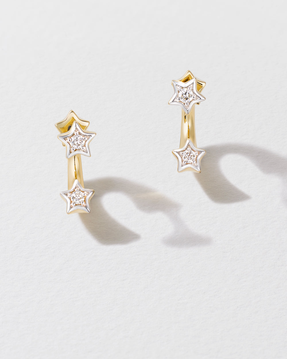 Diamond Shooting Star Stud & Jacket Earrings
