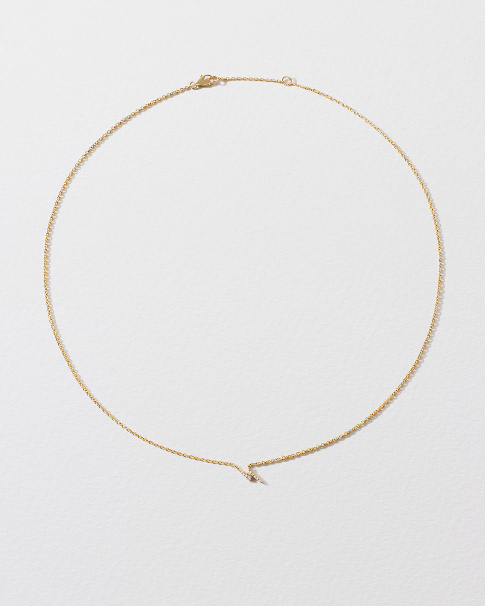 Diamond Lightning Bolt Icon Necklace