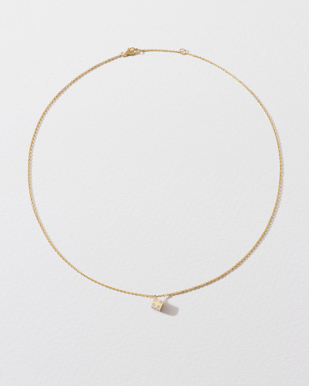 Diamond Dice Icon Necklace