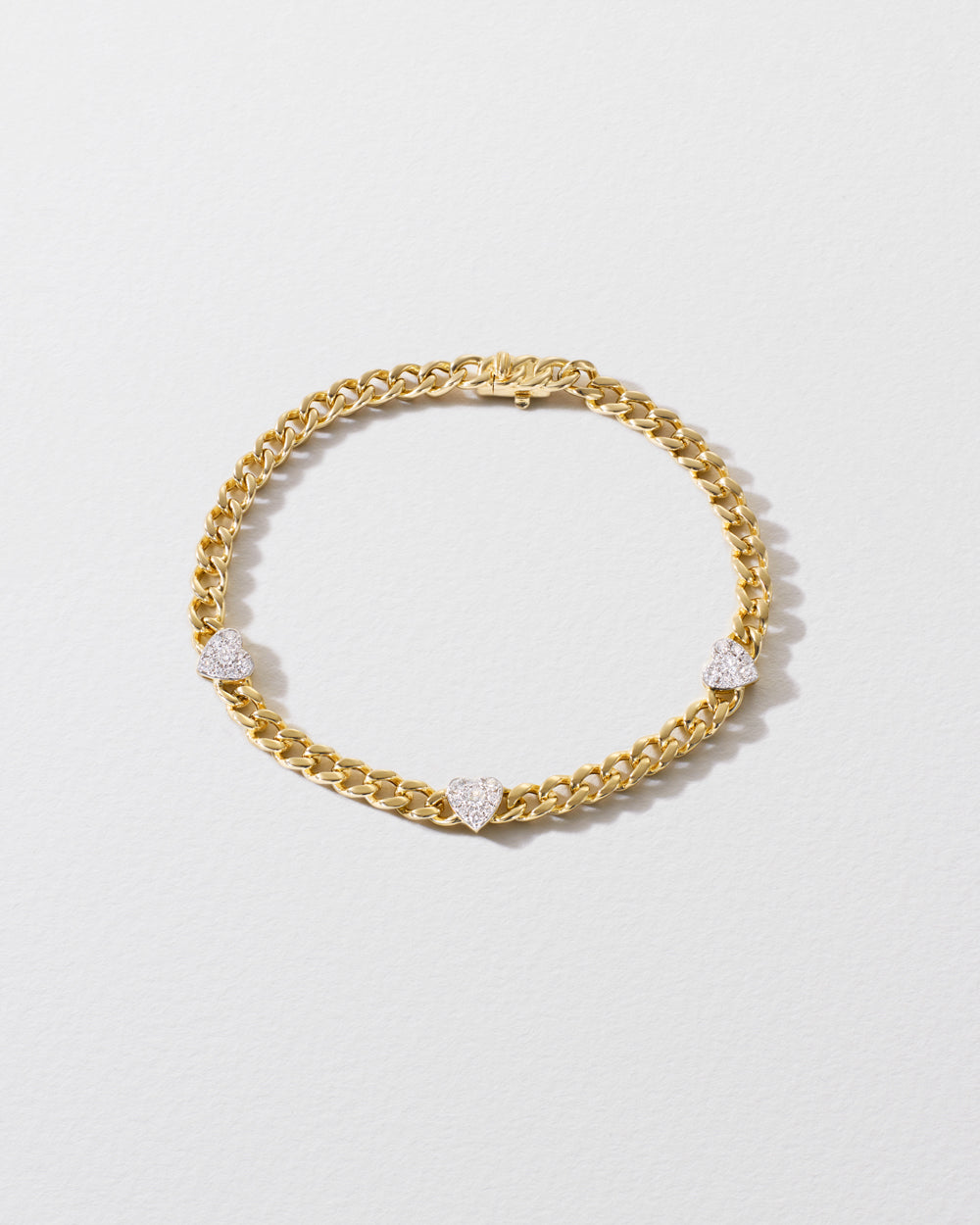 80's Chunky Diamond Heart Bracelet