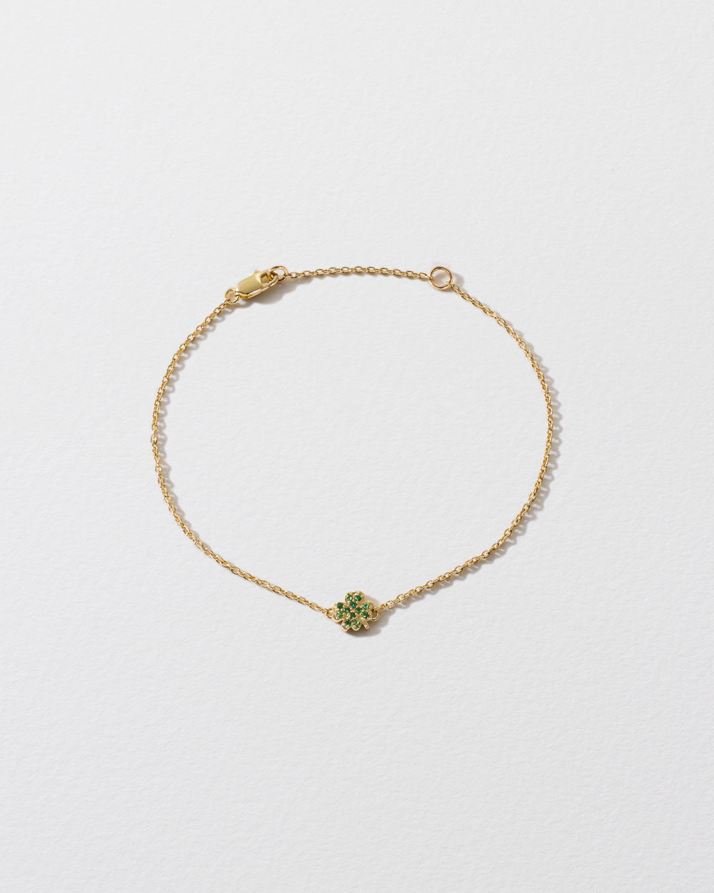 Tsavorite Clover Icon Bracelet