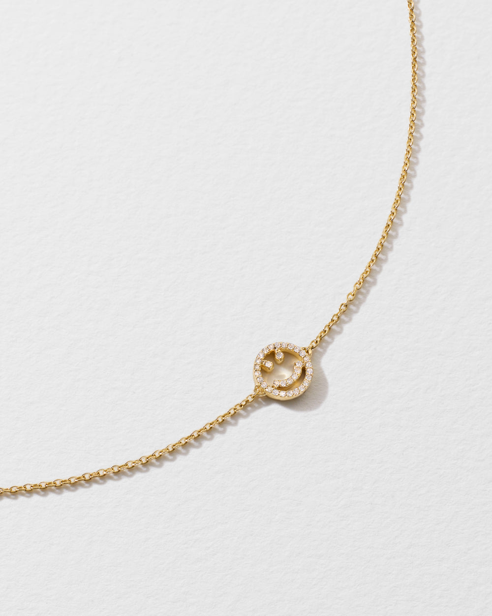 Diamond Happy Face Icon Bracelet