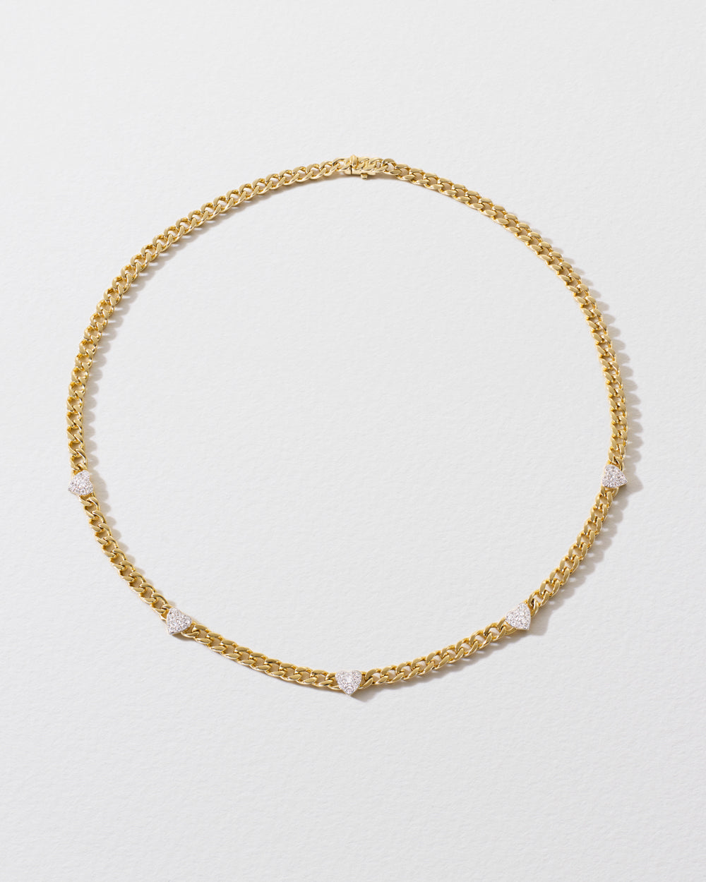 80's Chunky Diamond Heart Necklace