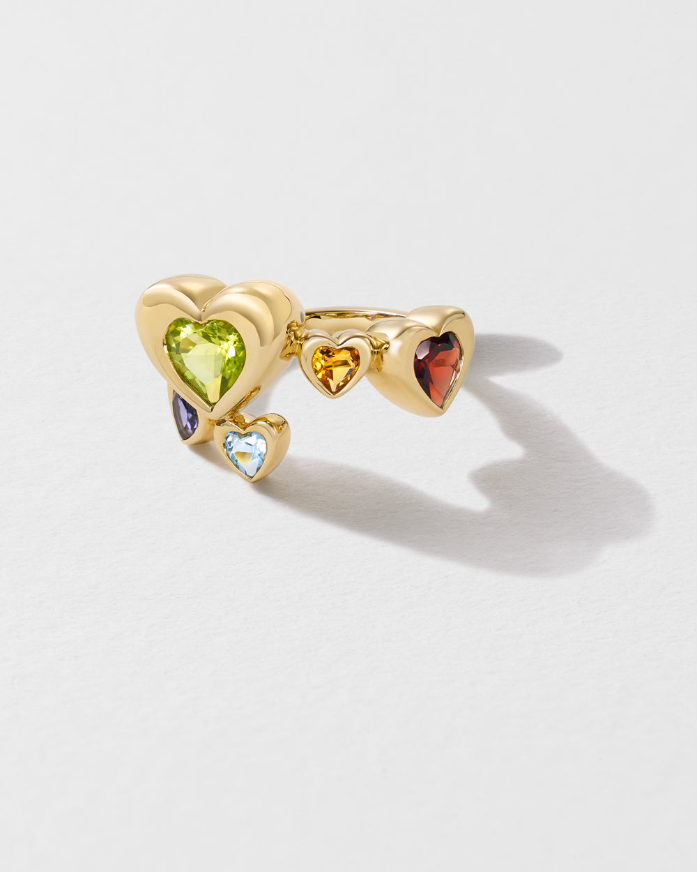 Twisted Heart Stack Ring