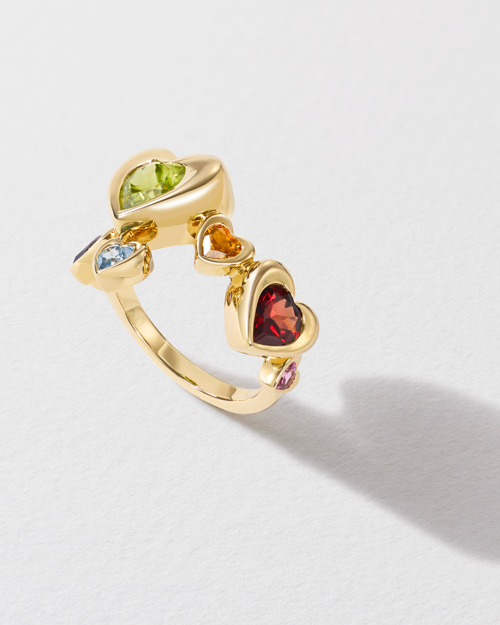 Twisted Heart Stack Ring