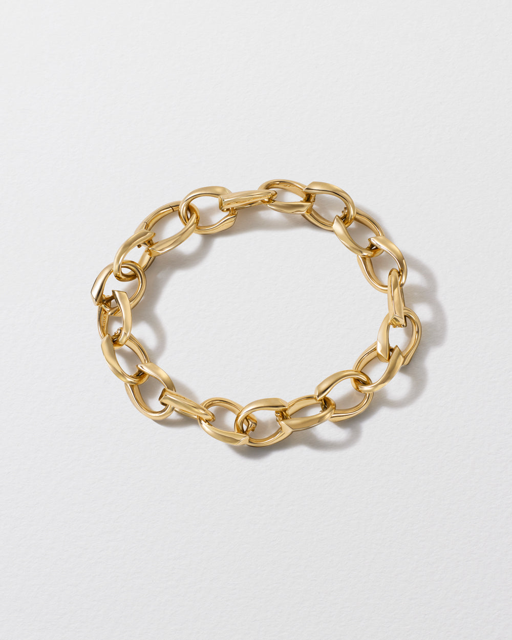 Gold Hidden Hearts Puffy Chain Bracelet