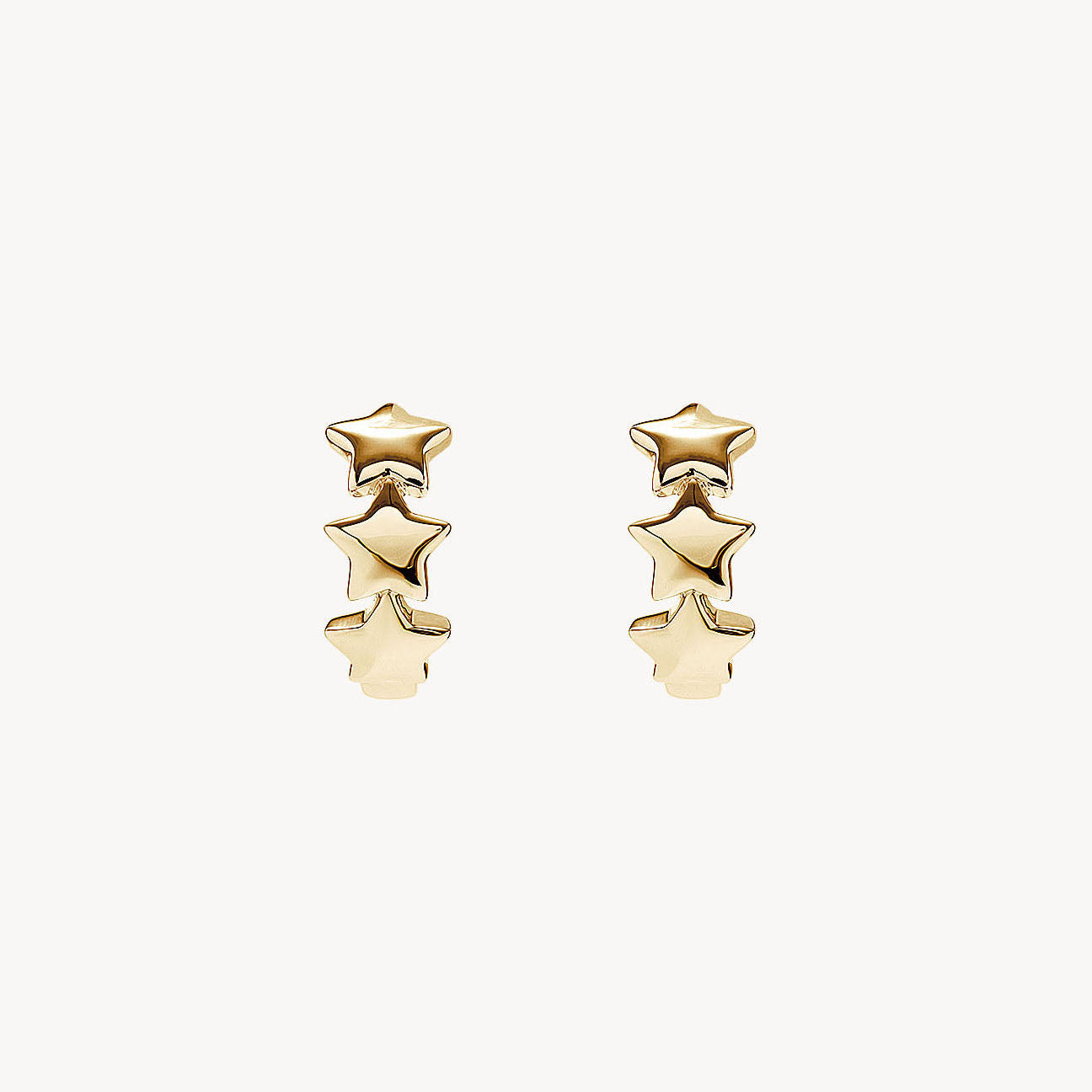 Gold Starry Night Hoop Earrings