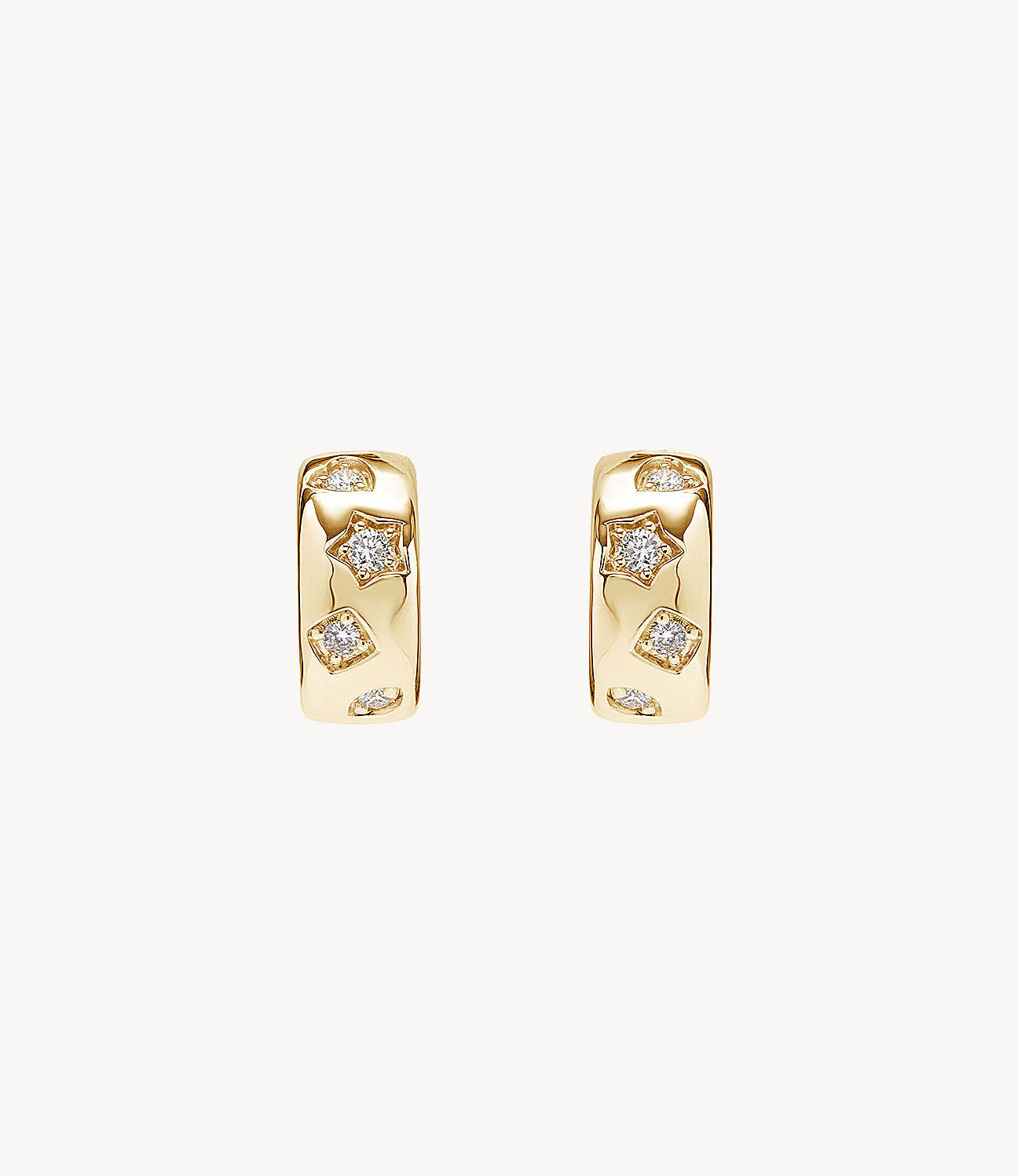 Diamond Confetti Hoop Earrings