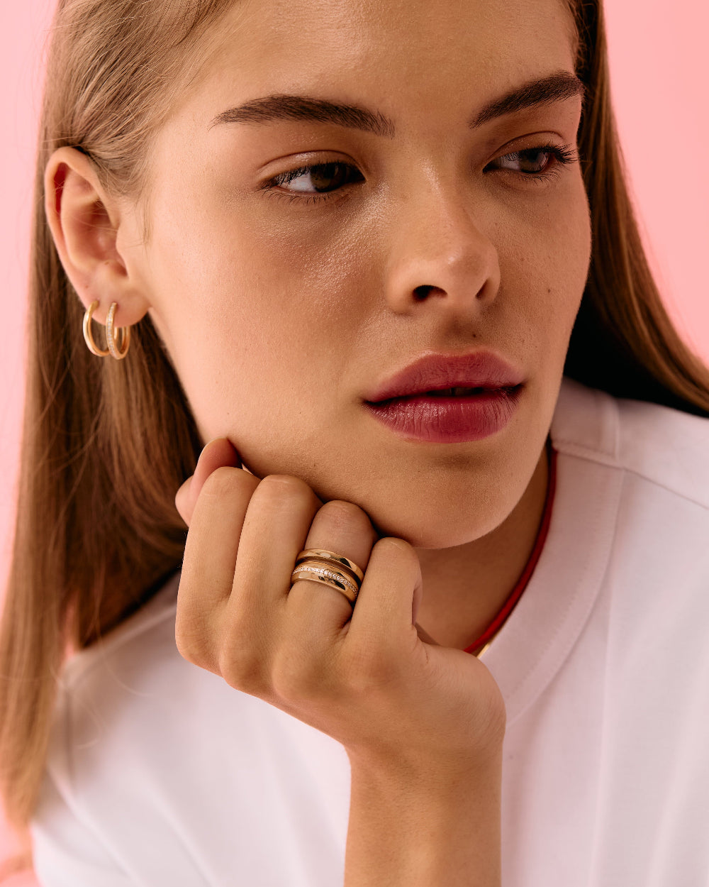 Diamond Stripe Cigar Band Ring