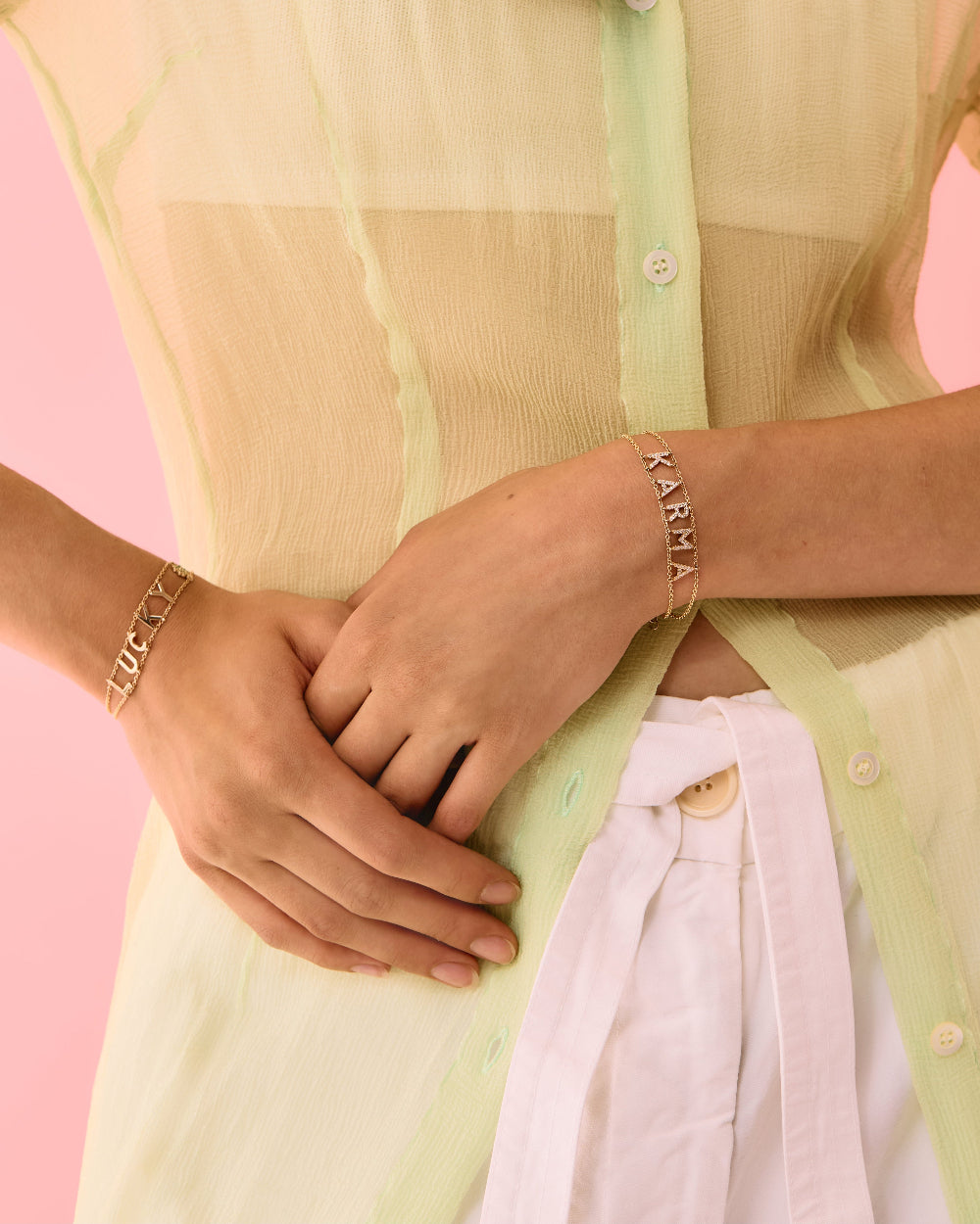 Diamond 'Karma' Say Something Bracelet