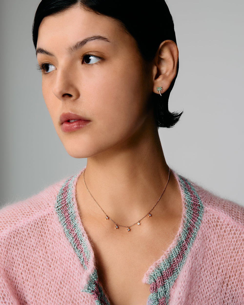 Mini Diamond Stars Necklace