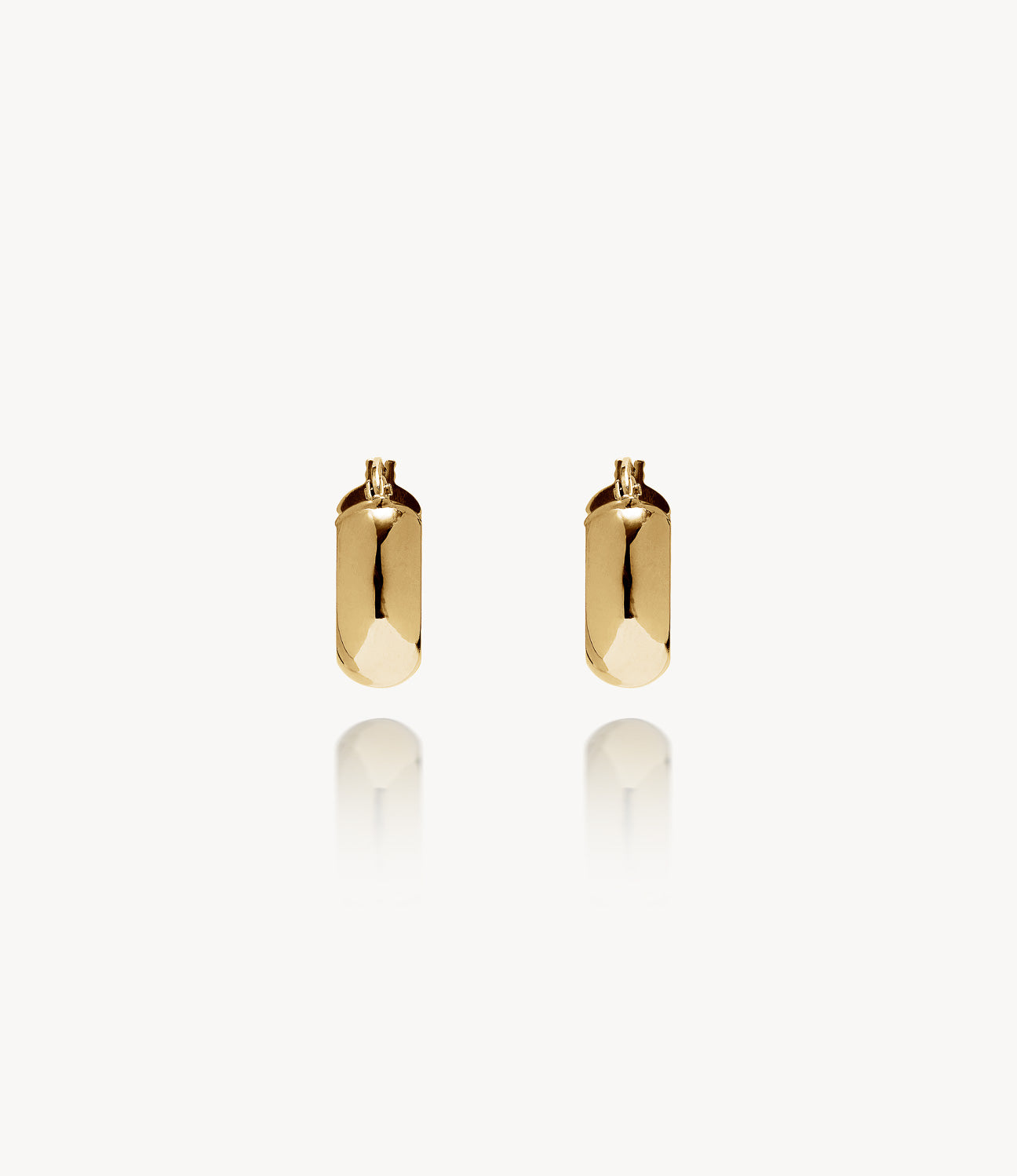 15mm Everyday Chubby Gold Hoop Earrings