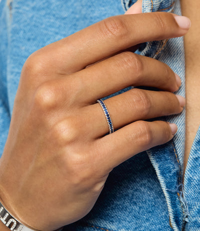 Blue Sapphire Eternity Ring