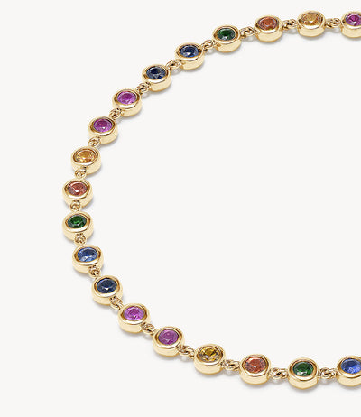 Rainbow Sapphire Super Skittle Bracelet