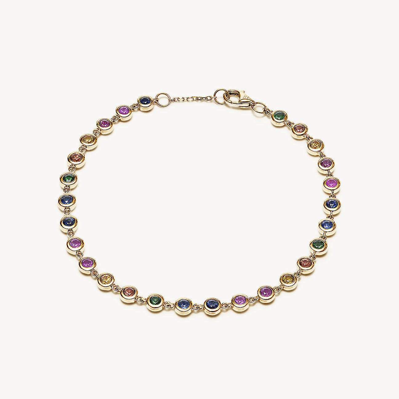 Rainbow Sapphire Super Skittle Bracelet