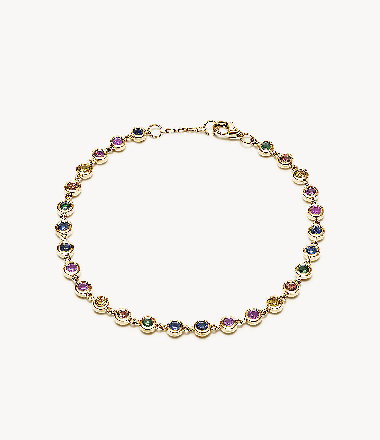 Rainbow Sapphire Super Skittle Bracelet