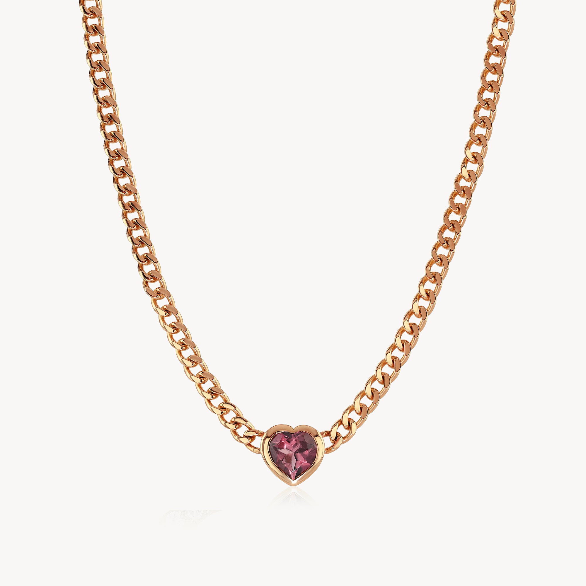 Super Duper Tourmaline Heart Necklace