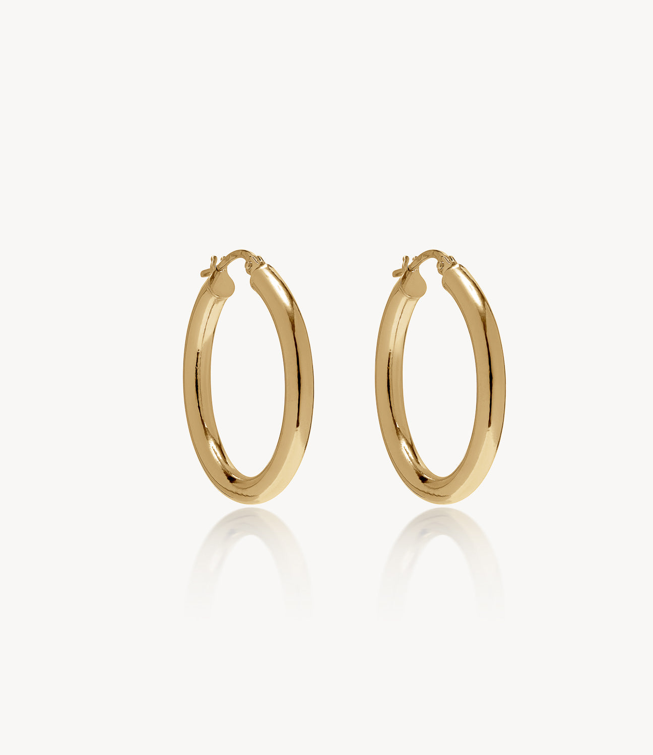 25mm Classic Slim Gold Hoop Earrings