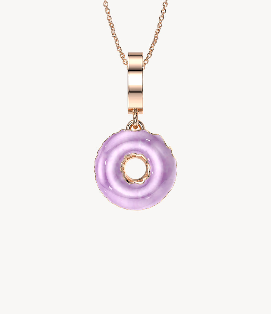 Multi-Glazed Dangly Donut Necklace